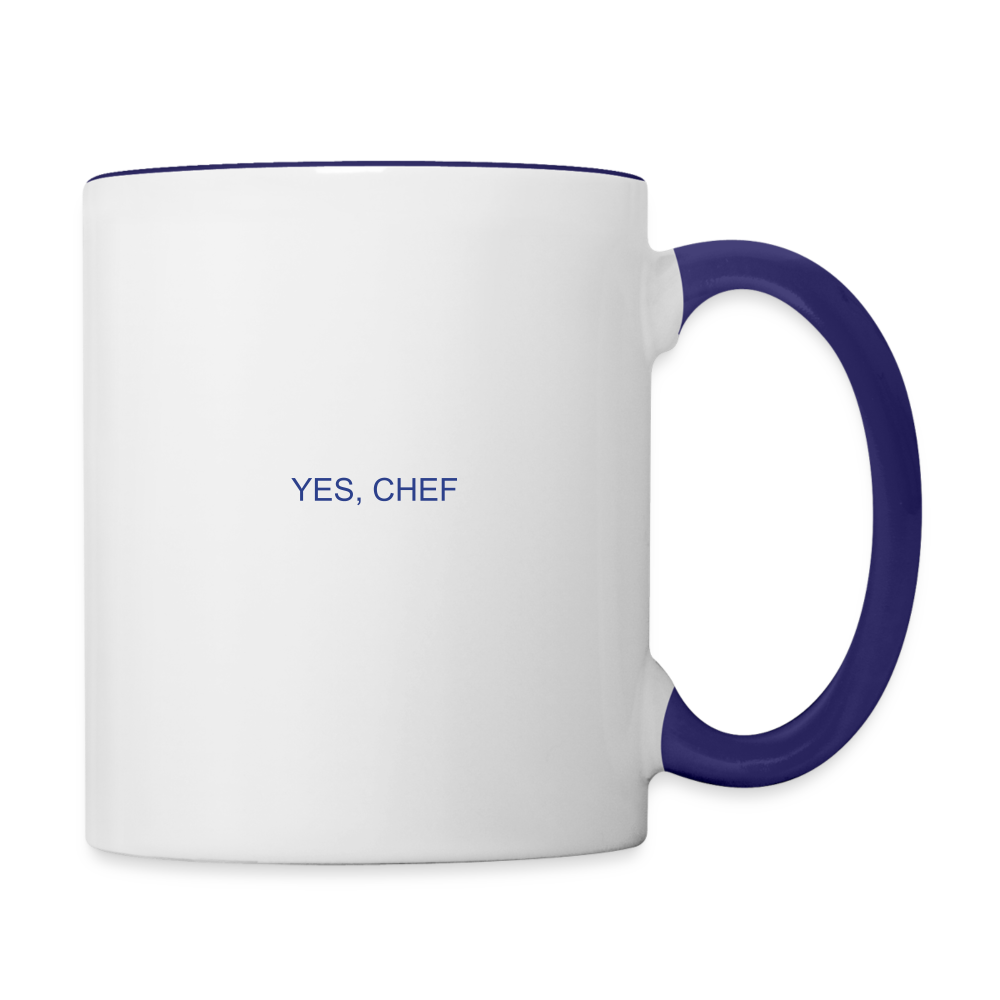 Every Second Counts Contrast Coffee Mug - white/cobalt blue