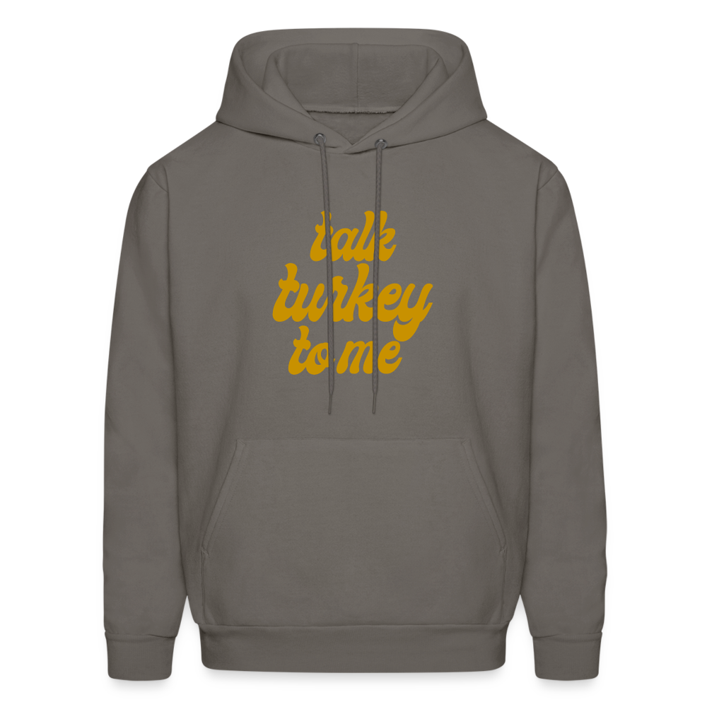 Talk Turkey to Me Men's Hoodie - asphalt gray