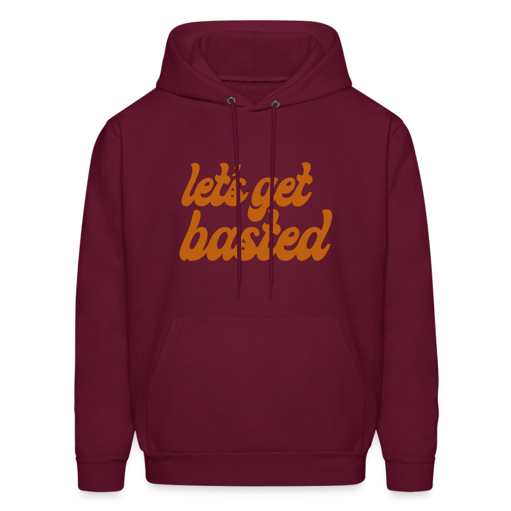 Let's Get Basted Men's Hoodie - burgundy