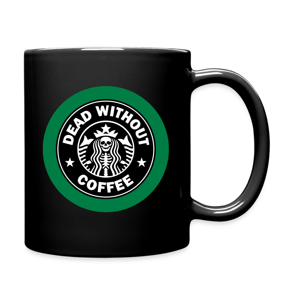 Dead Without Coffee Full Color Mug - black
