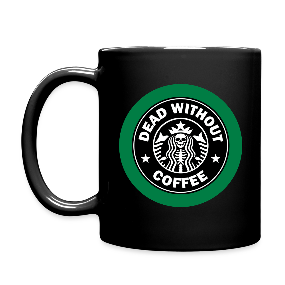 Dead Without Coffee Full Color Mug - black