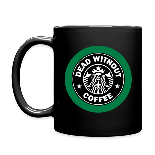 Dead Without Coffee Full Color Mug - black