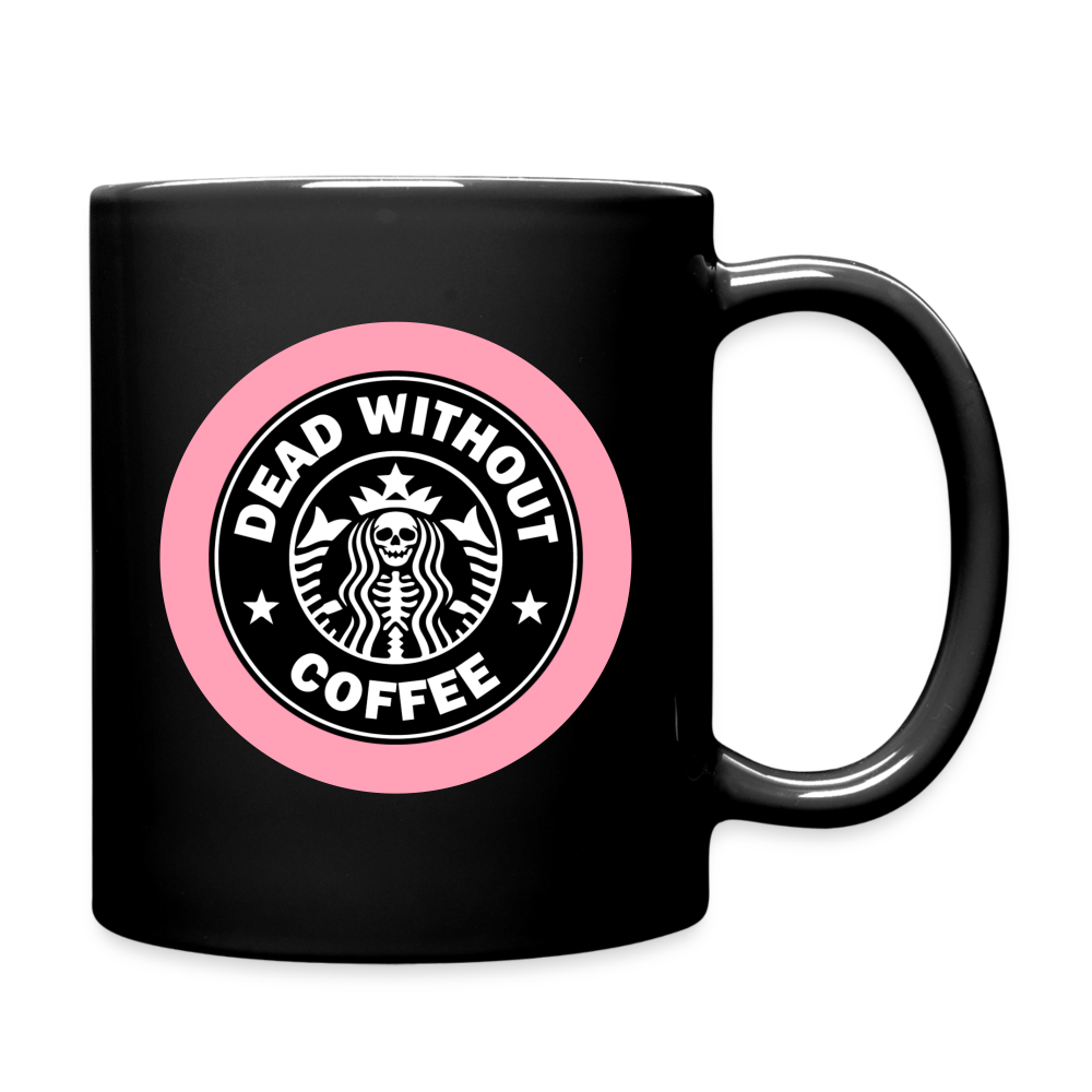 Dead Without Coffee Full Color Mug - black