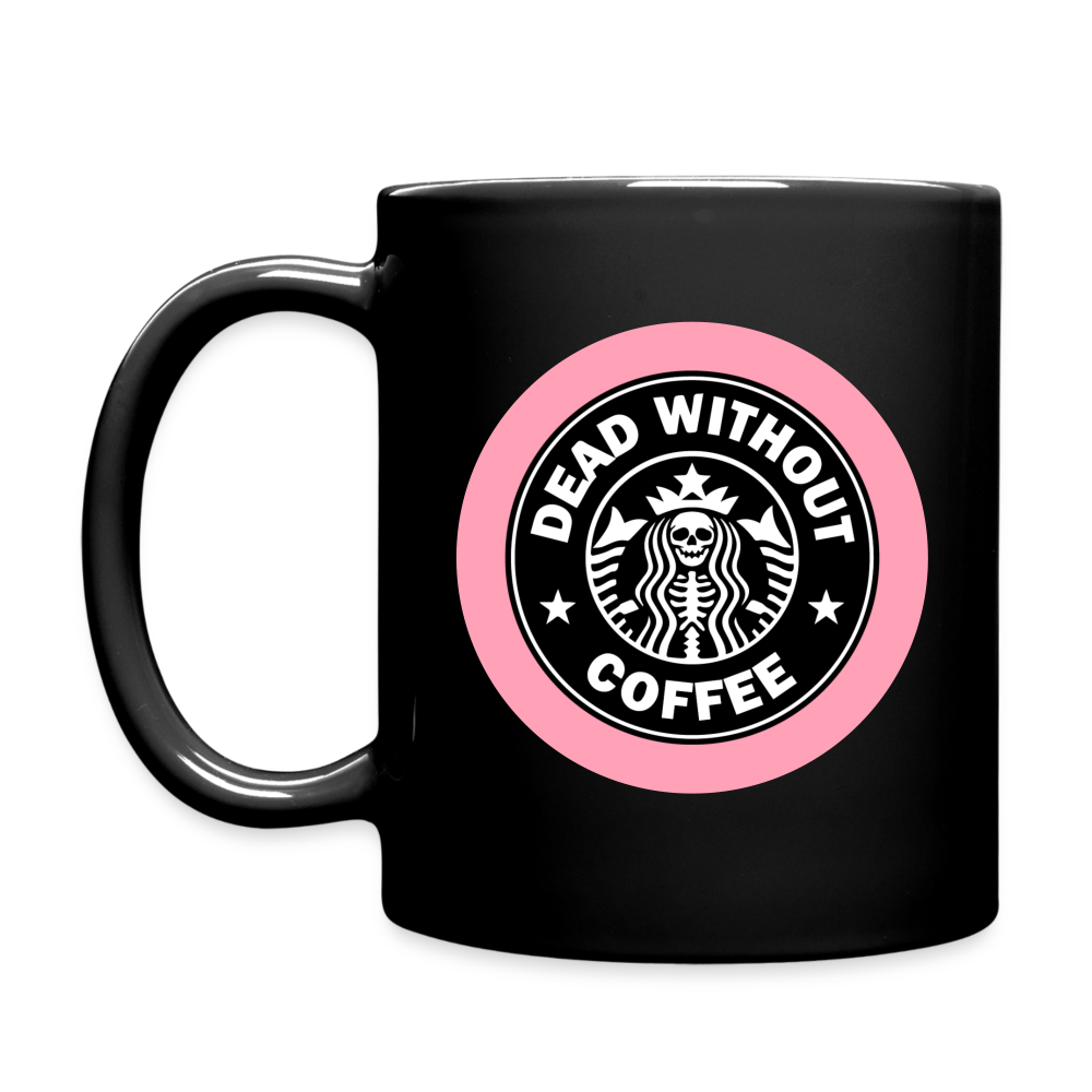 Dead Without Coffee Full Color Mug - black
