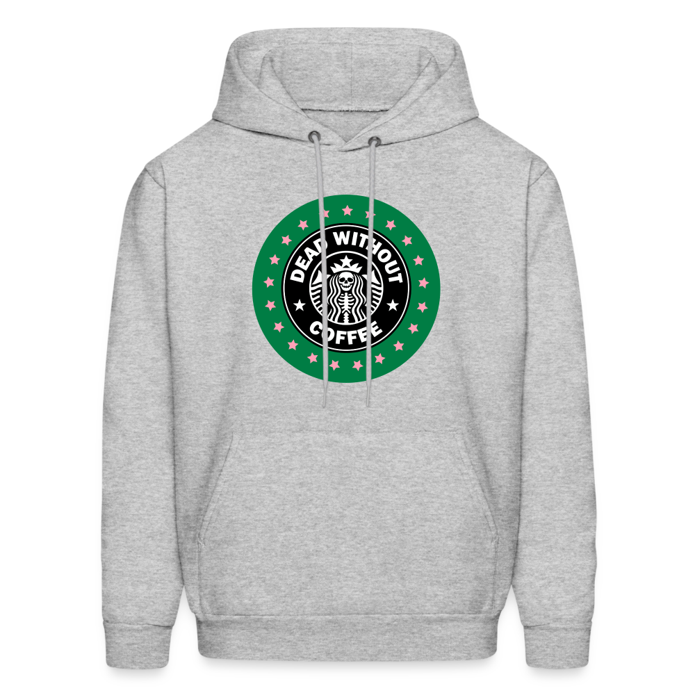 Dead Without Coffee Men's Hoodie - heather gray