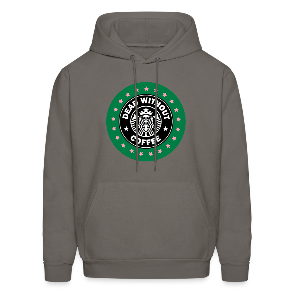 Dead Without Coffee Men's Hoodie - asphalt gray
