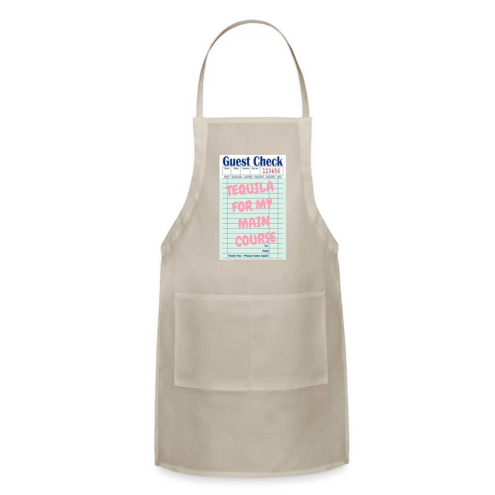 Tequila For My Main Course Adjustable Apron - natural