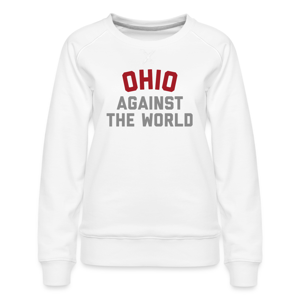 Ohio Against the World Women’s Premium Sweatshirt - white