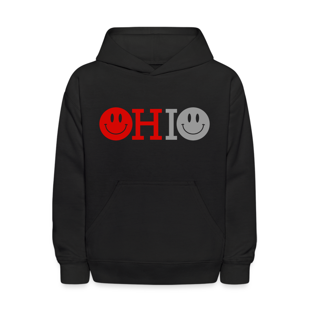 OHIO Smiley Face Kids' Hoodie - black