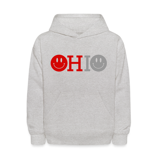 OHIO Smiley Face Kids' Hoodie - heather gray