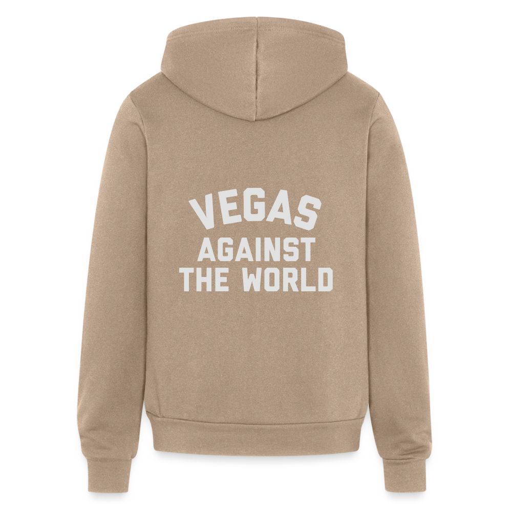 Vegas Against the World Bella + Canvas Unisex Full Zip Hoodie - tan