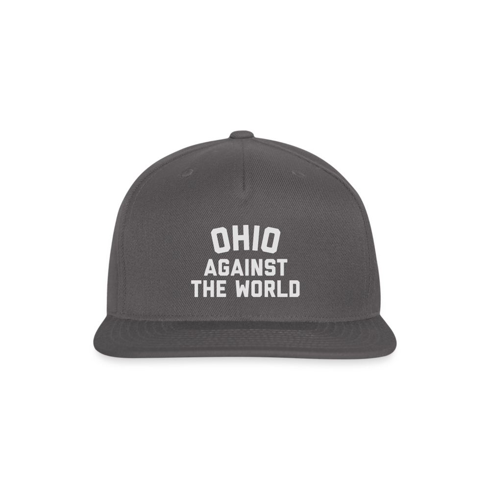 Ohio Against the World Snapback Baseball Cap - dark grey