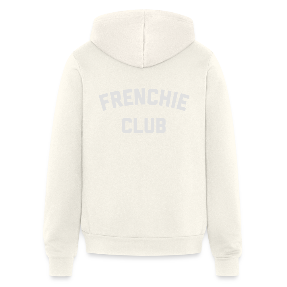 Frenchie Club Bella + Canvas Unisex Full Zip Hoodie - vintage white