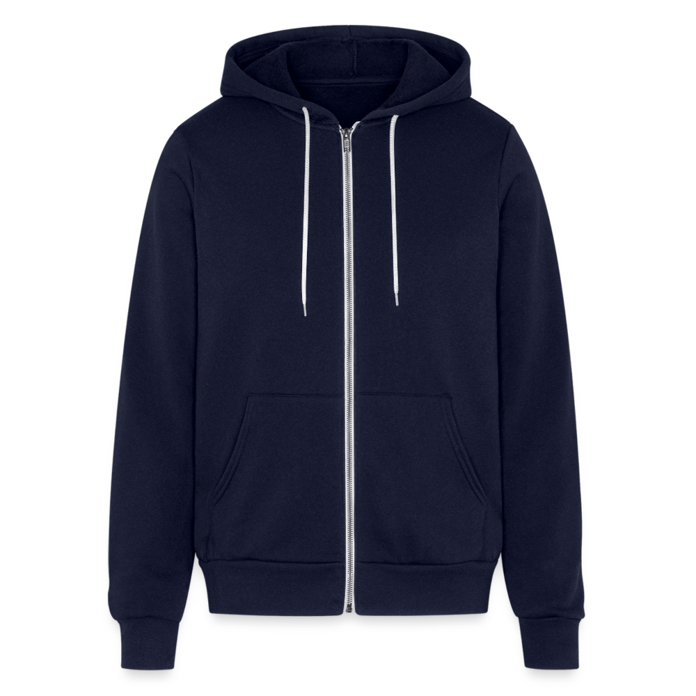 Frenchie Club Bella + Canvas Unisex Full Zip Hoodie - navy