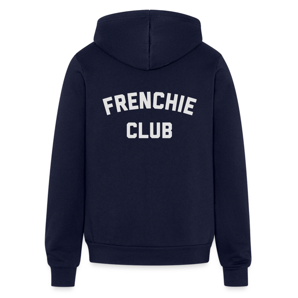 Frenchie Club Bella + Canvas Unisex Full Zip Hoodie - navy