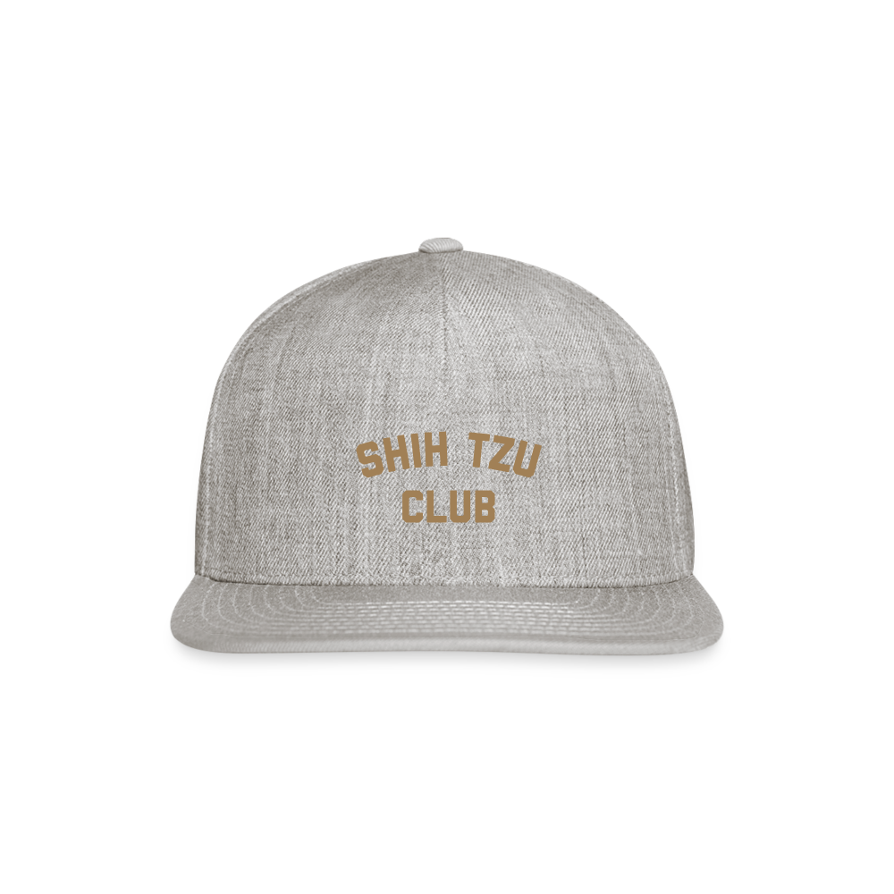 Shih Tzu Club Snapback Baseball Cap - heather gray
