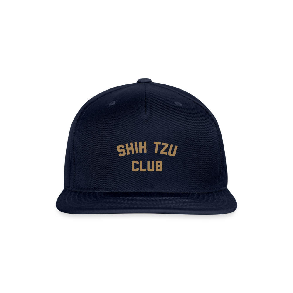 Shih Tzu Club Snapback Baseball Cap - navy