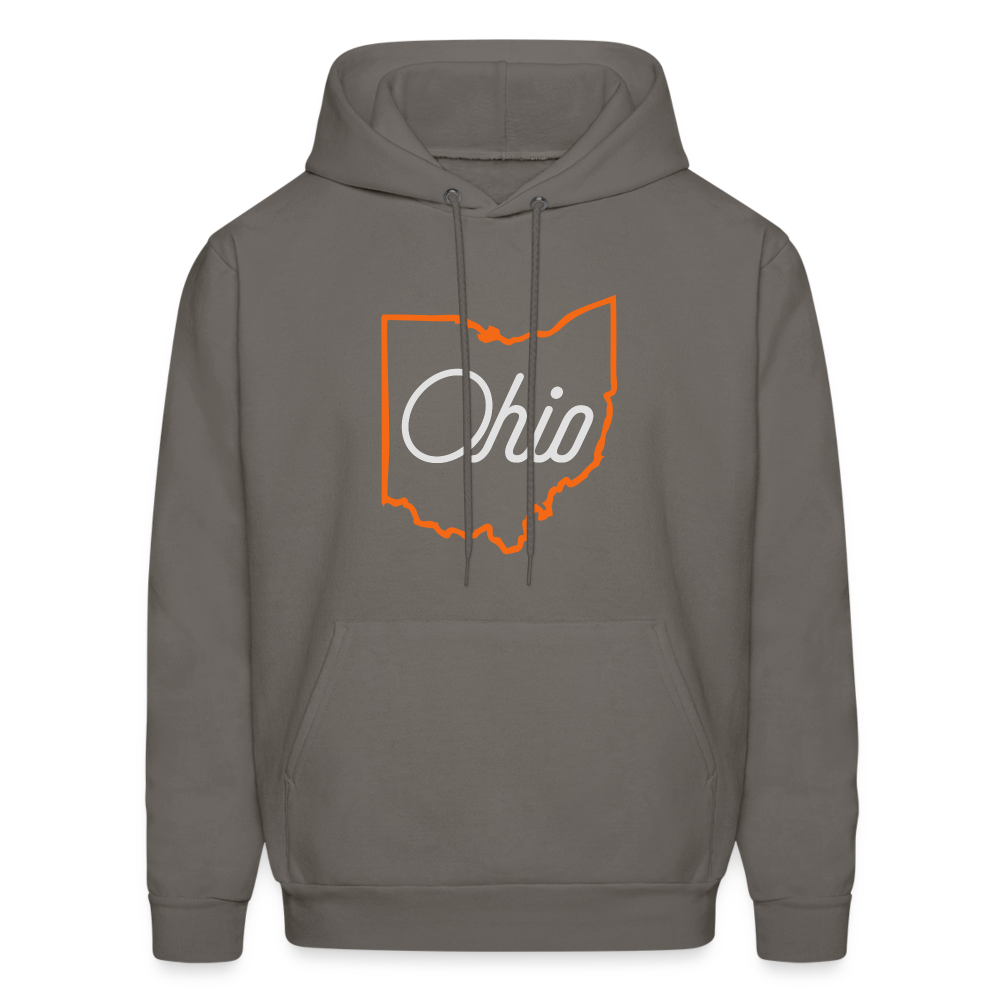 State of Ohio Script Men's Hoodie - asphalt gray
