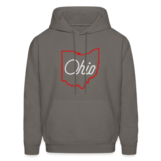 Ohio Script State Men's Hoodie - asphalt gray