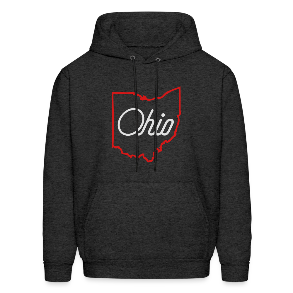Ohio Script State Men's Hoodie - charcoal grey