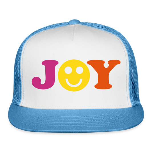 Joy Trucker Cap Velvet Print - white/blue