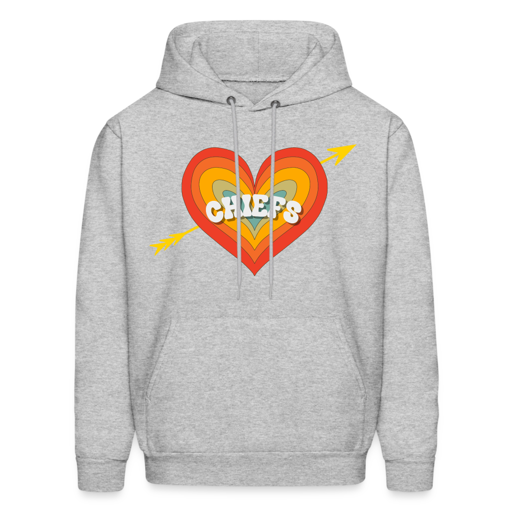 Chiefs Heart and Arrow Men's Hoodie - heather gray