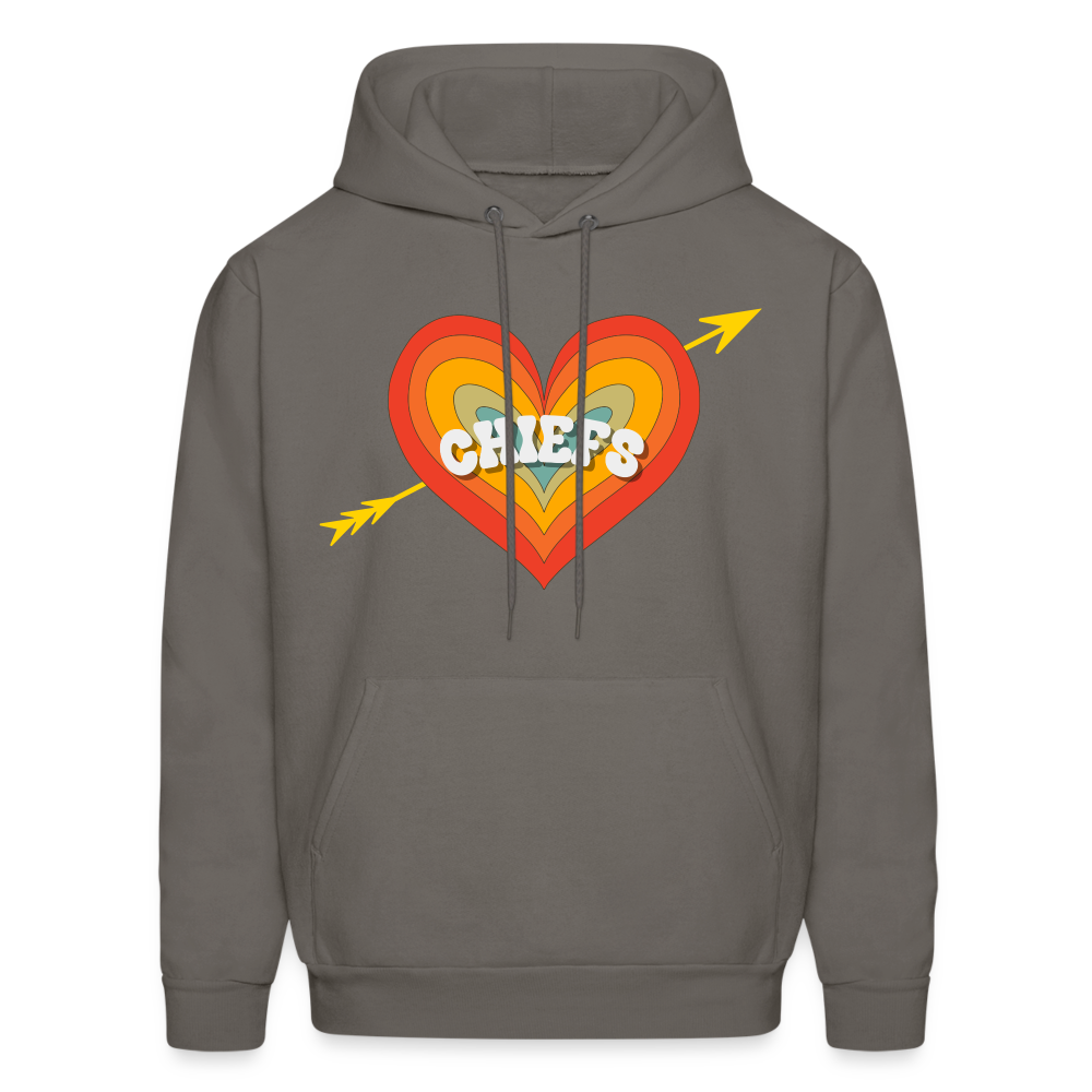 Chiefs Heart and Arrow Men's Hoodie - asphalt gray