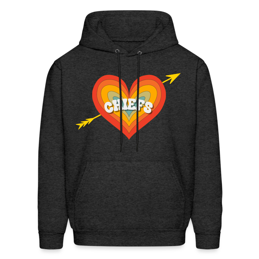 Chiefs Heart and Arrow Men's Hoodie - charcoal grey
