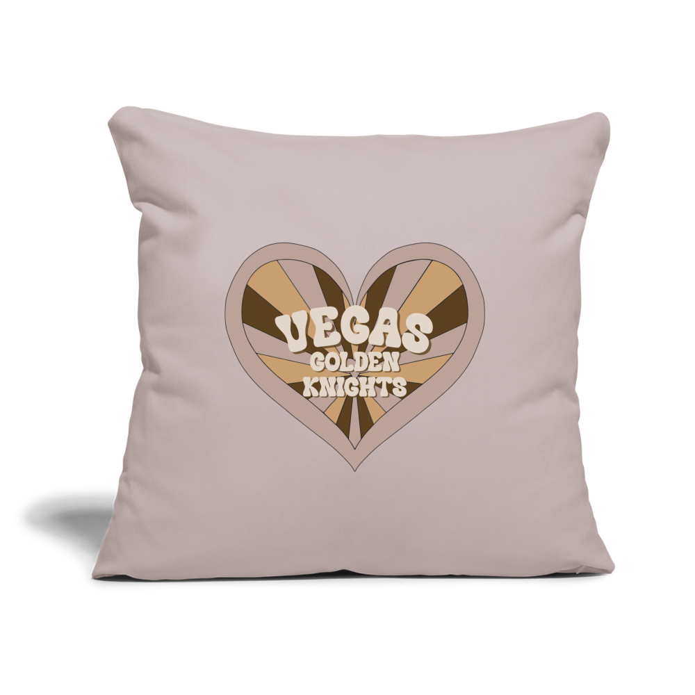 Vegas Golden Knights Throw Pillow Cover 18” x 18” - light taupe