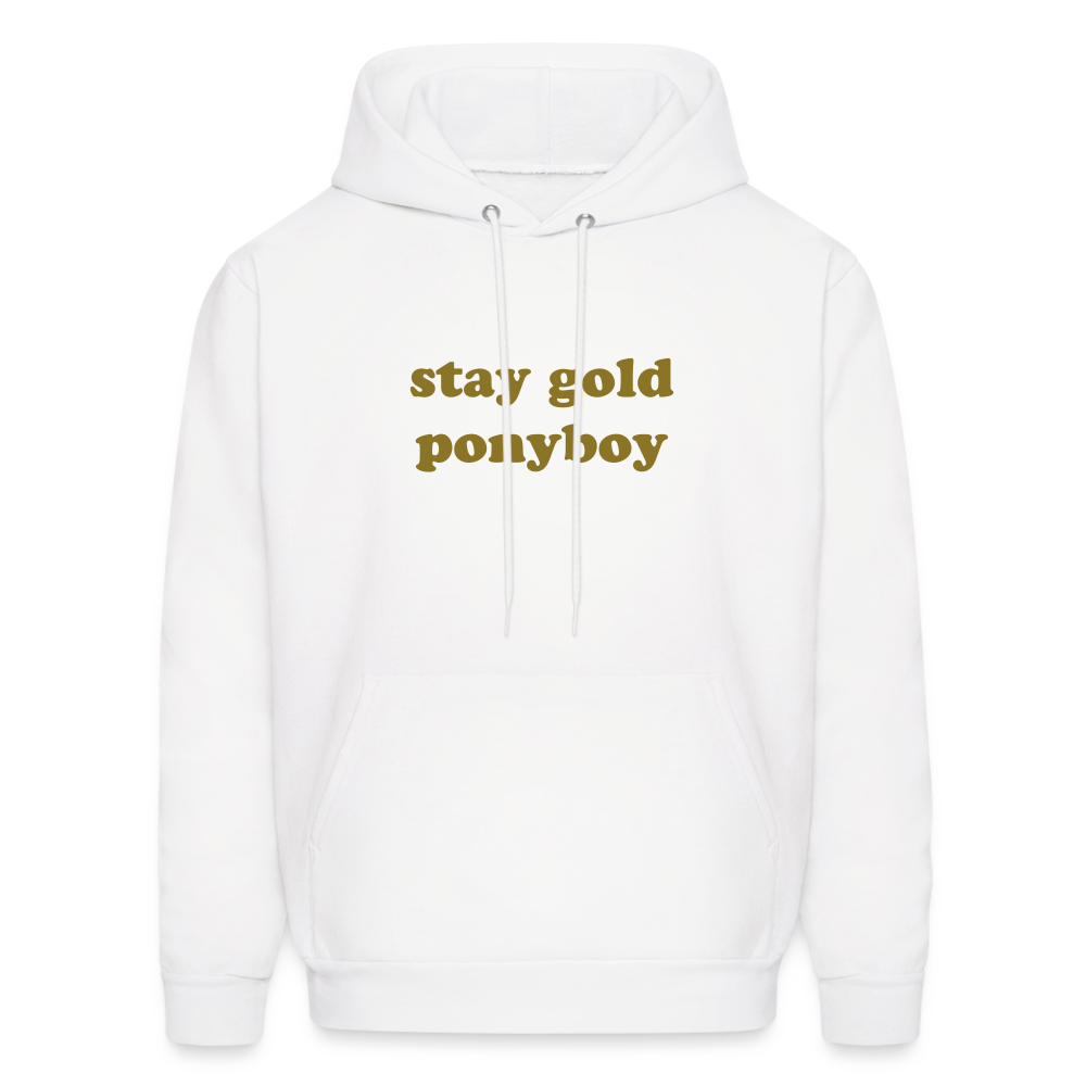 Stay Gold Ponyboy Men's Hoodie - white