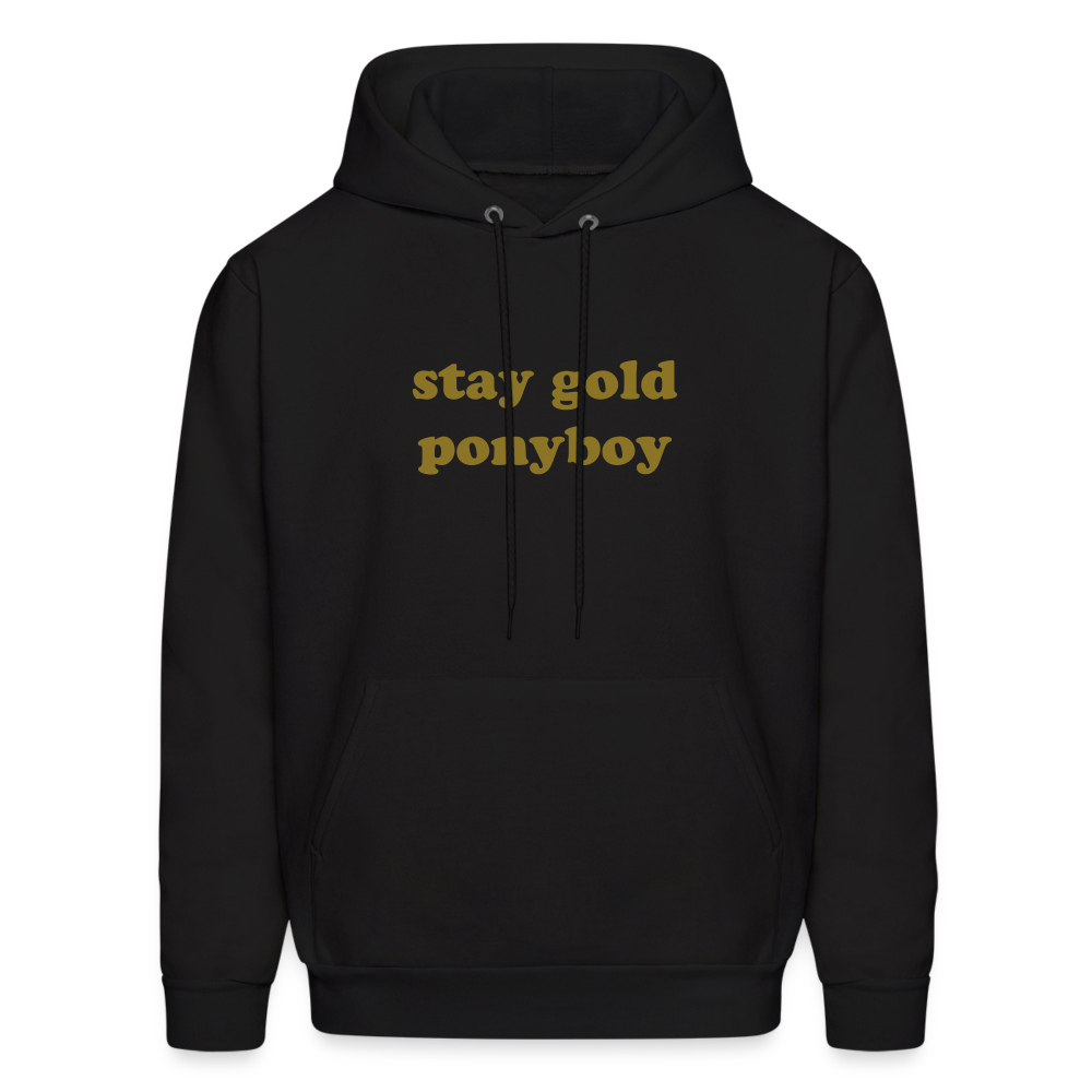 Stay Gold Ponyboy Men's Hoodie - black
