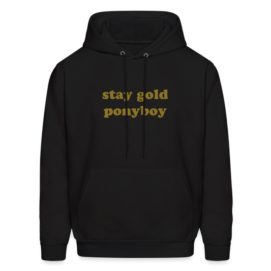 Stay Gold Ponyboy Men's Hoodie - black