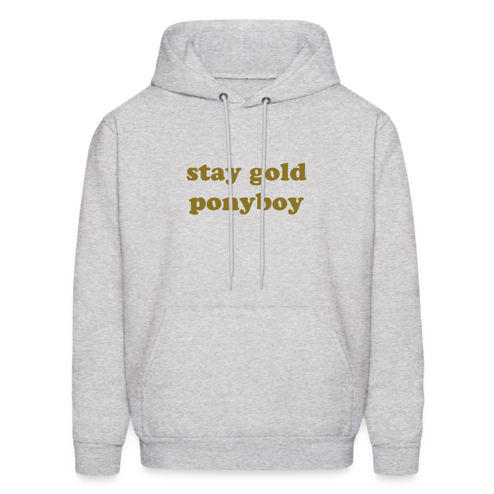 Stay Gold Ponyboy Men's Hoodie - ash