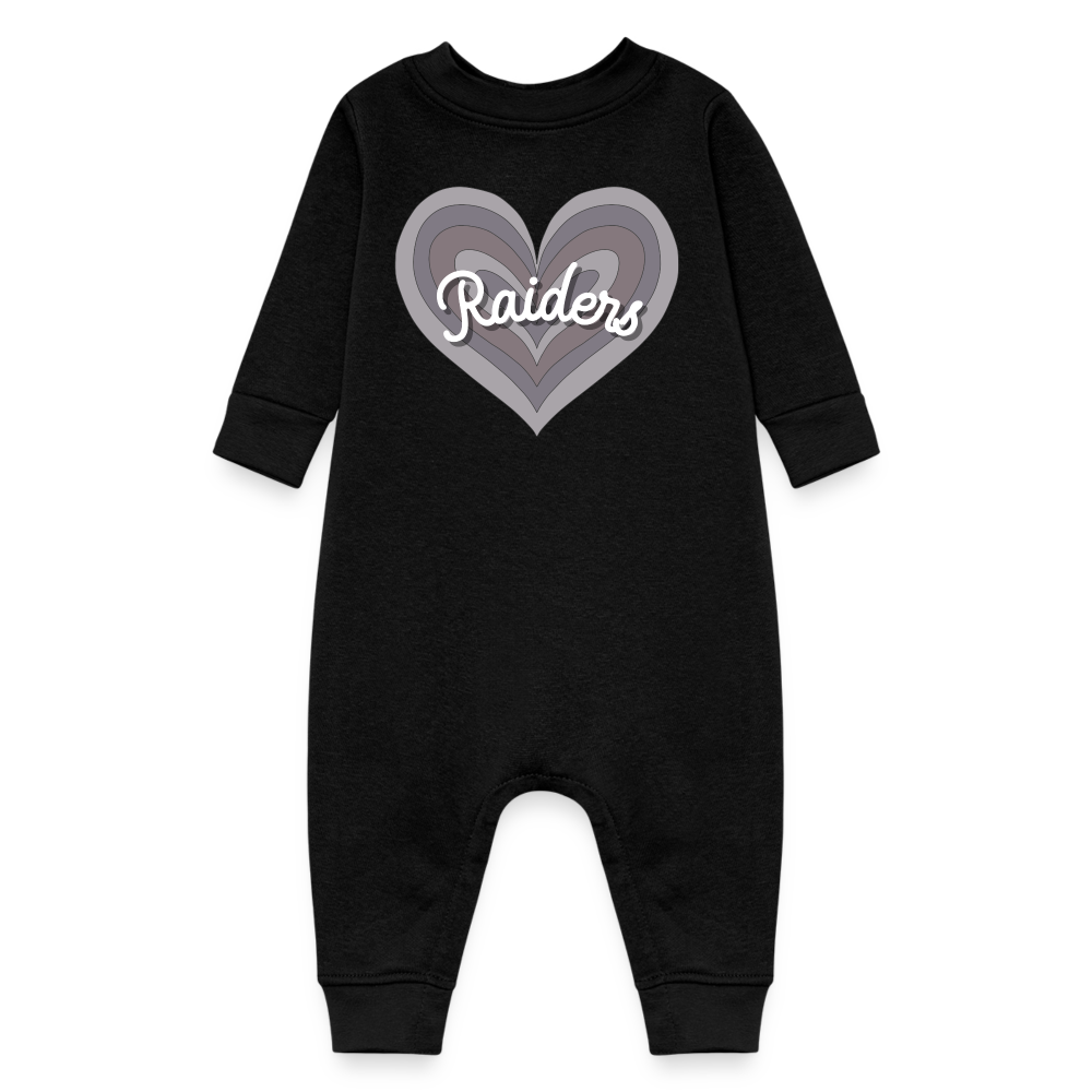 Raiders Baby Fleece One Piece - black