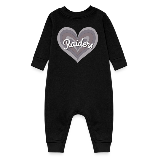 Raiders Baby Fleece One Piece - black