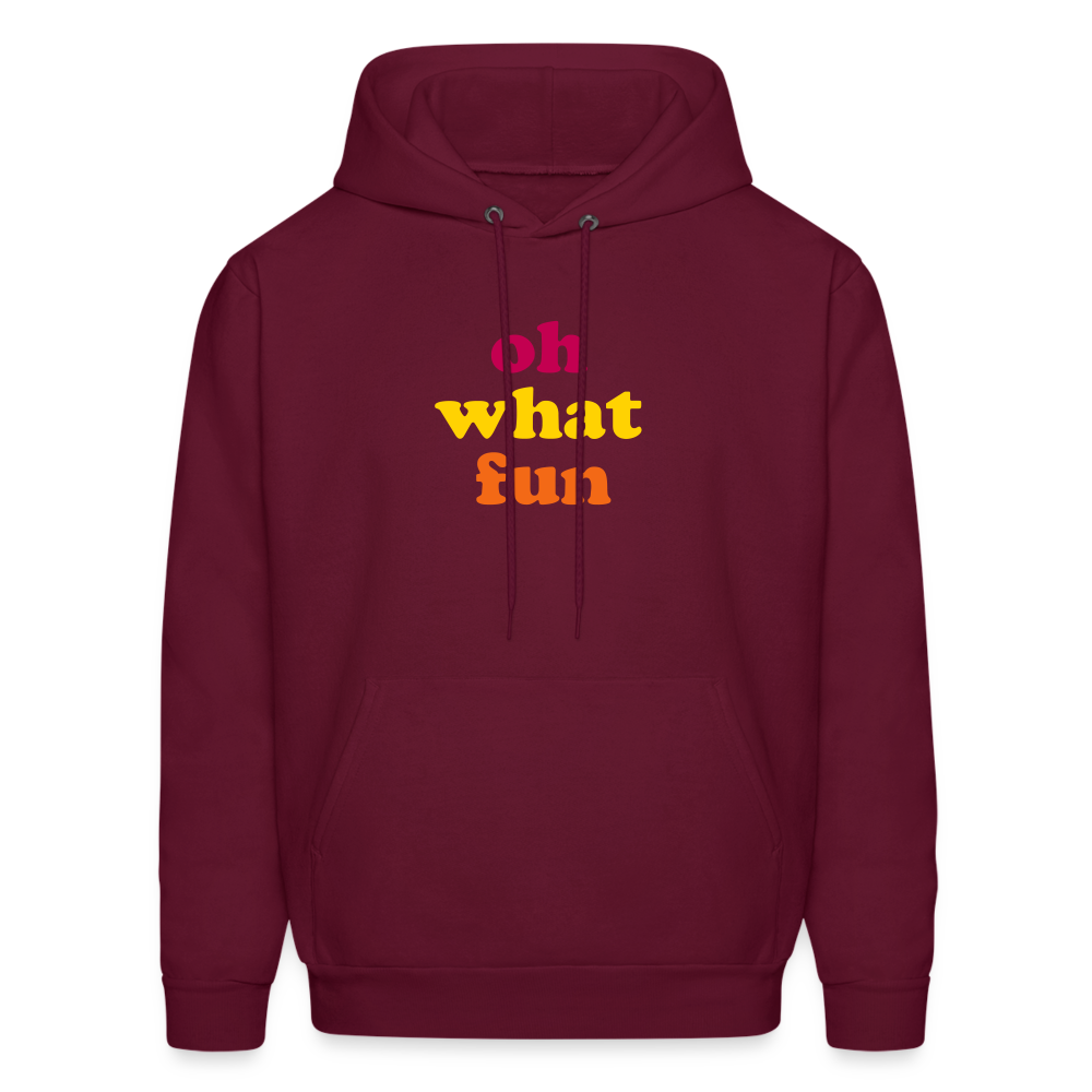 Oh What Fun Men's Hoodie - burgundy