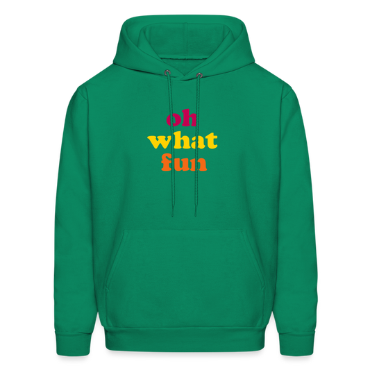 Oh What Fun Men's Hoodie - kelly green