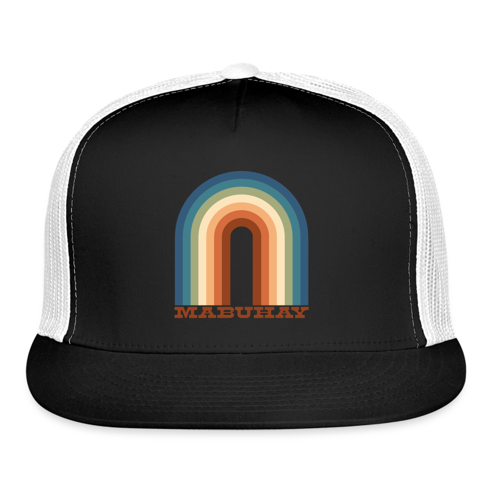 Mabuhay Rainbow Trucker Cap - black/white