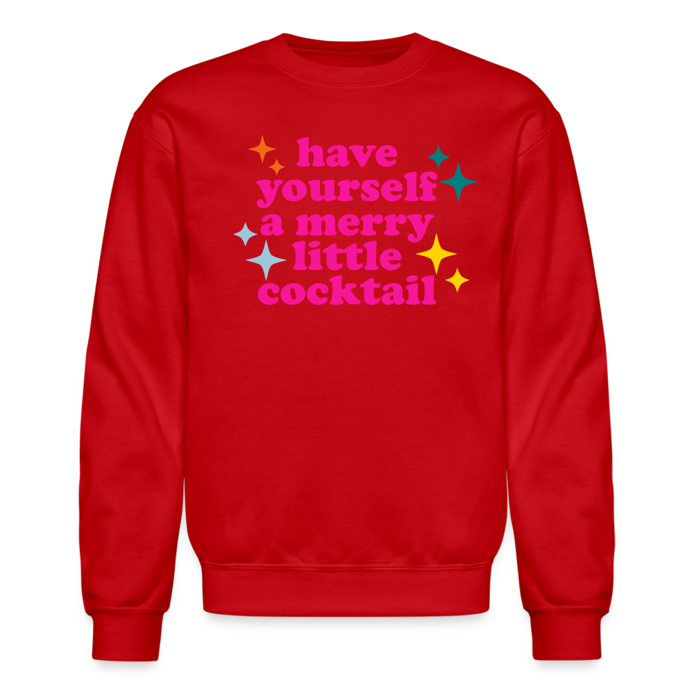 Have Yourself a Merry Little Cocktail Crewneck Sweatshirt - red