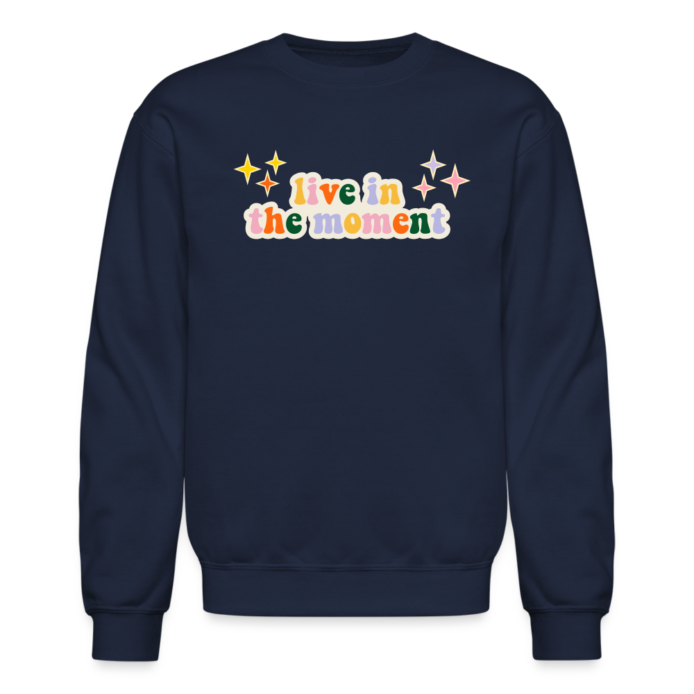 Live in the Moment Crewneck Sweatshirt - navy