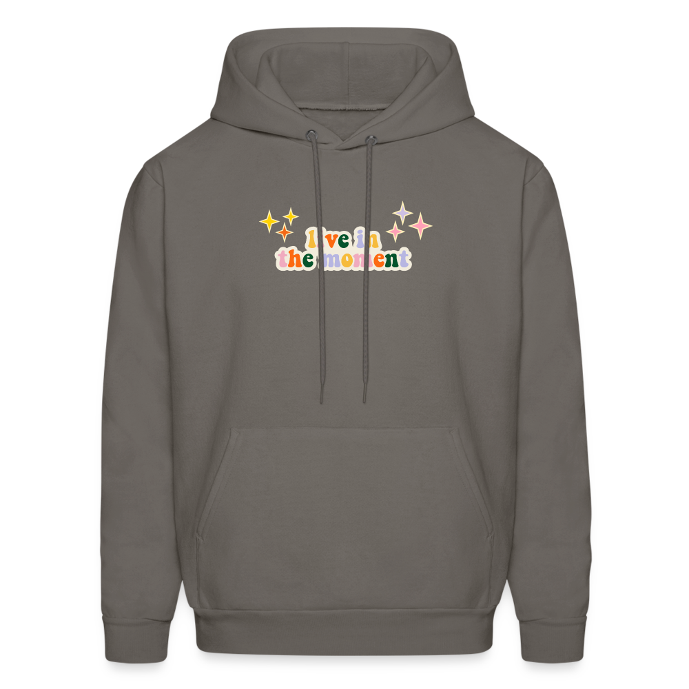 Live in the Moment Men's Hoodie - asphalt gray