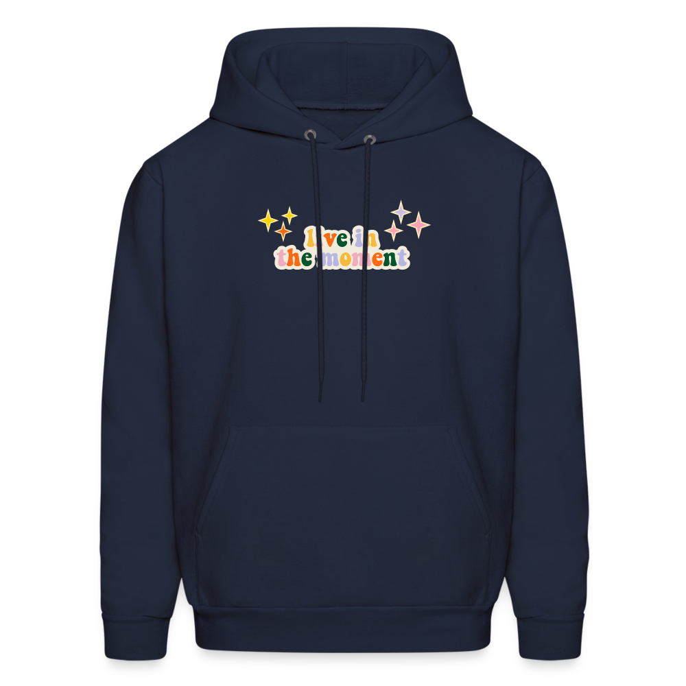 Live in the Moment Men's Hoodie - navy