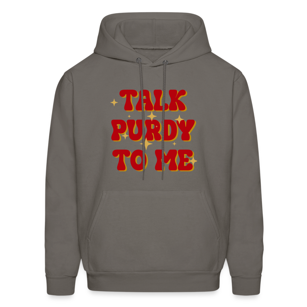 Talk Purdy To Me Men's Hoodie - asphalt gray