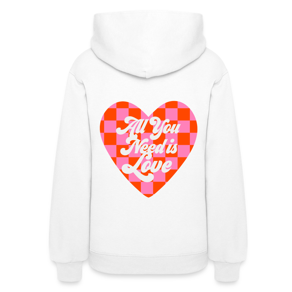 All You Need is Love Women's Hoodie - white