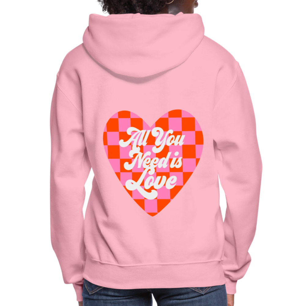 All You Need is Love Women's Hoodie - classic pink