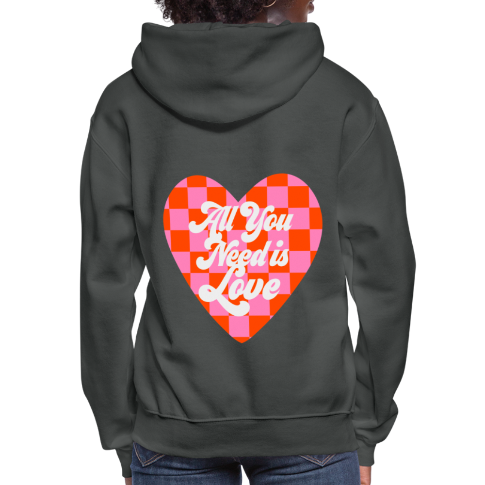 All You Need is Love Women's Hoodie - asphalt