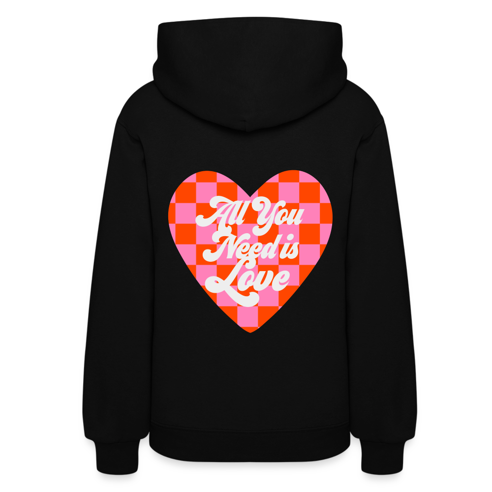 All You Need is Love Women's Hoodie - black