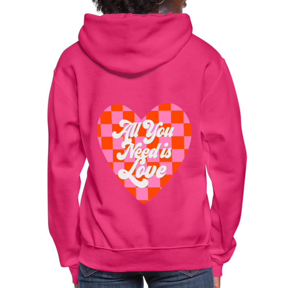 All You Need is Love Women's Hoodie - fuchsia