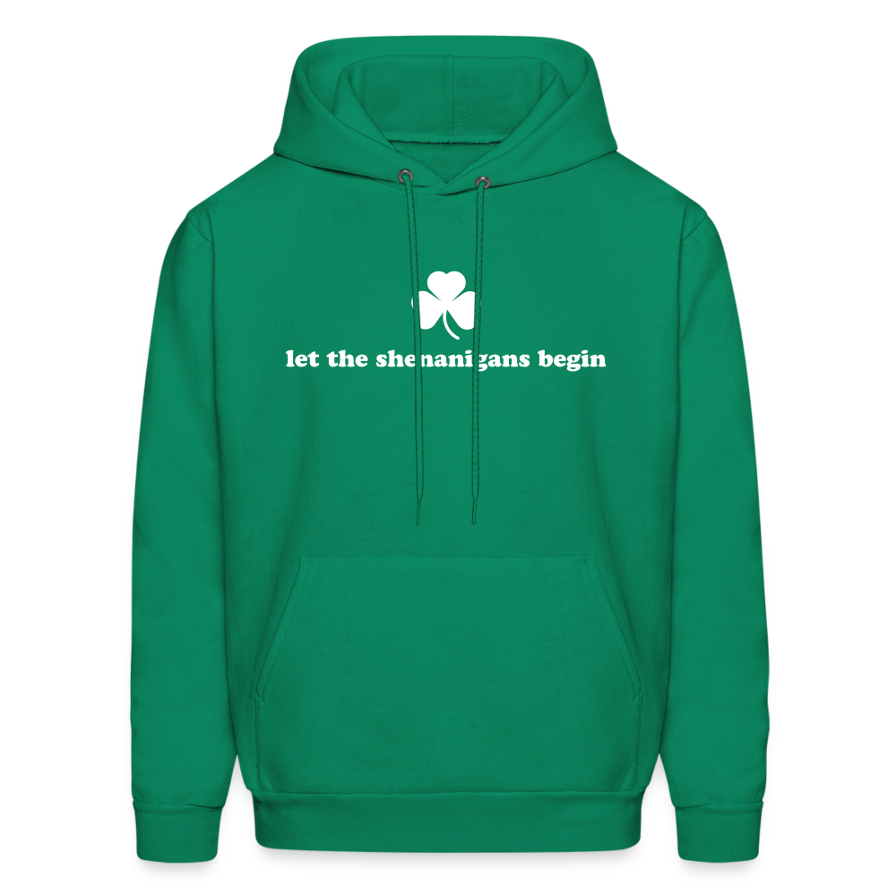 Let the Shenanigans Begin Men's Hoodie - kelly green