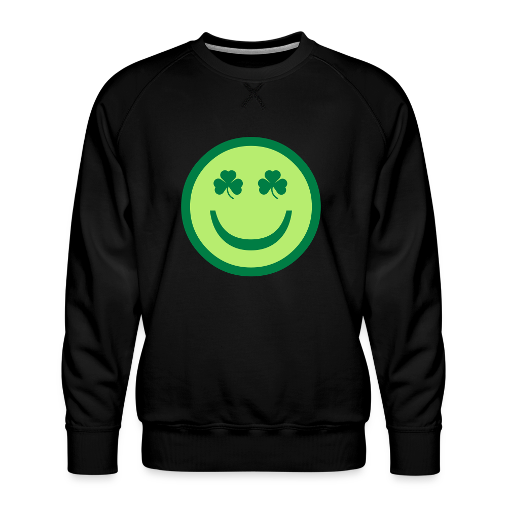 Irish Eyes Smiley Face Men’s Premium Sweatshirt - black